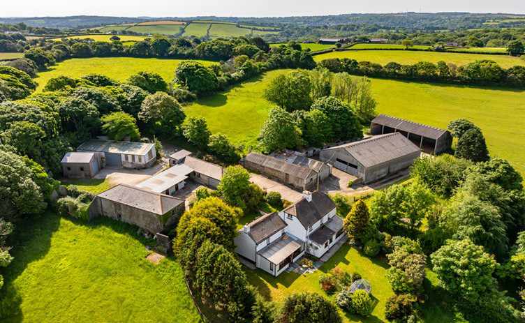 Aerial image of North Tresamble Farm